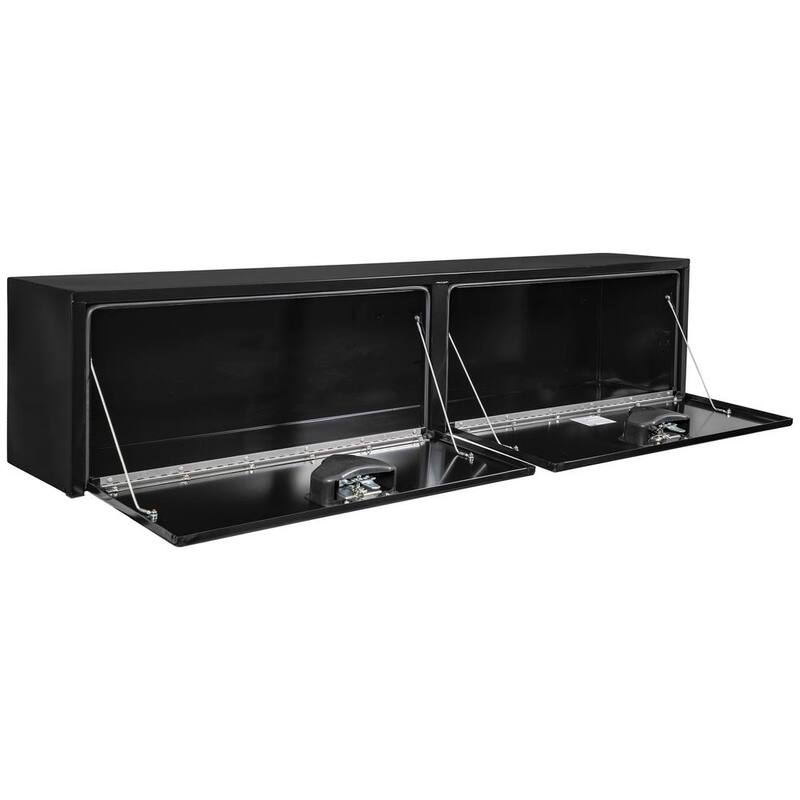 Buyers Products Company 88 Gloss Black Steel Full Size Top Mount Truck Tool Box - 1702950