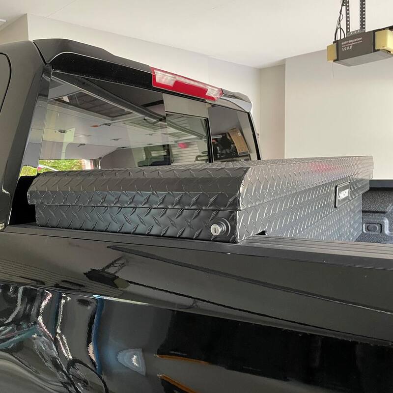 Husky 71.36 in. Matte Black Aluminum Full Size Crossbed Truck Tool Box - 102101-53-01