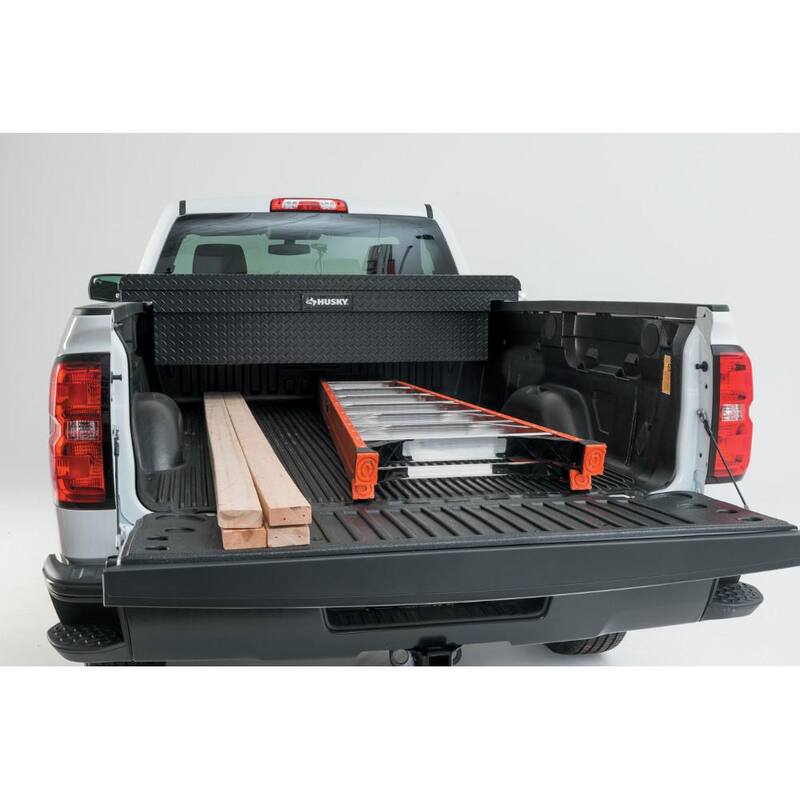 Husky 71.36 in. Matte Black Aluminum Full Size Crossbed Truck Tool Box - 102101-53-01