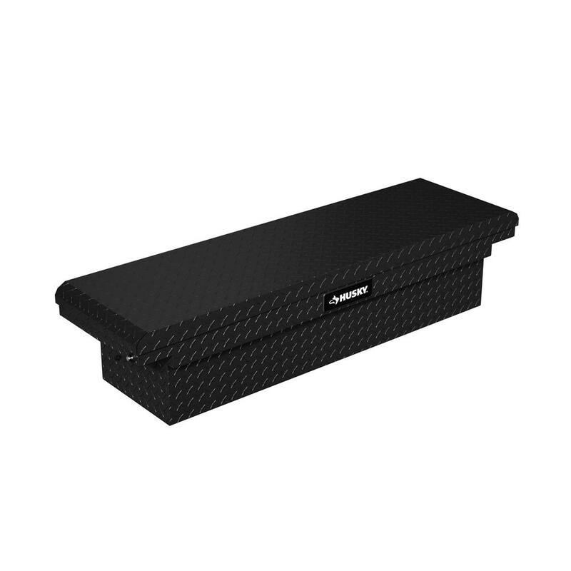 Husky 71.36 in. Matte Black Aluminum Full Size Crossbed Truck Tool Box - 102101-53-01