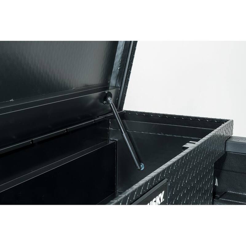 Husky 61.86 in. Matte Black Aluminum Low Profile Mid-Size Crossbed Truck Tool Box - 102102-53-01