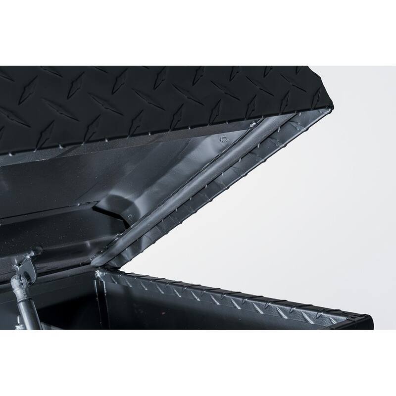 Husky 61.86 in. Matte Black Aluminum Low Profile Mid-Size Crossbed Truck Tool Box - 102102-53-01