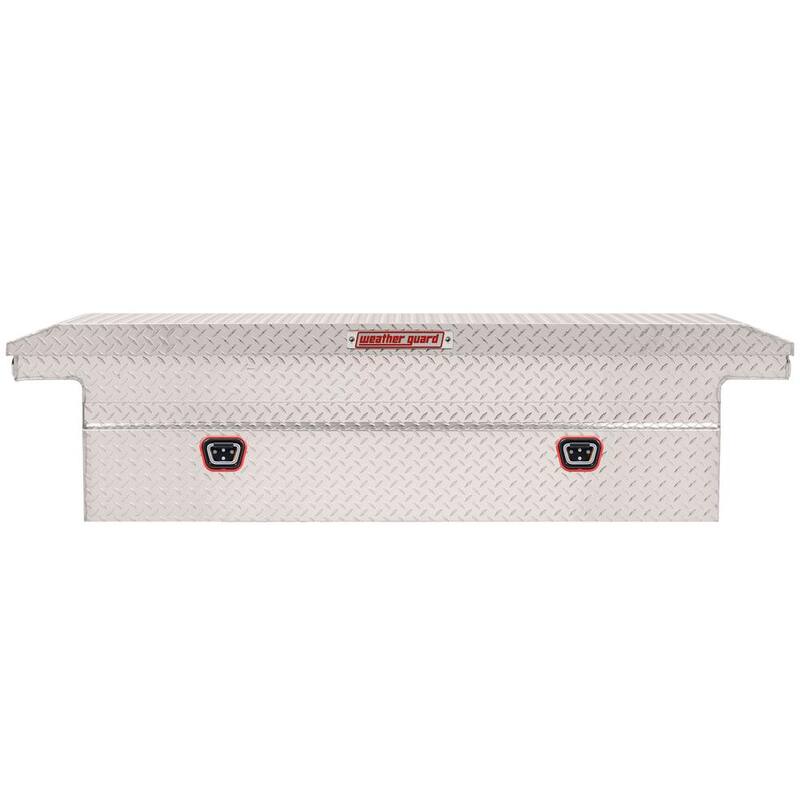 Weather Guard 72 in. Diamond Plate Aluminum Full Size Low Profile Crossover Truck Tool Box - 121-0-04