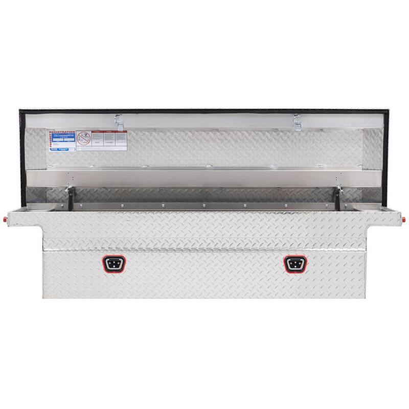 Weather Guard 72 in. Diamond Plate Aluminum Full Size Low Profile Crossover Truck Tool Box - 121-0-04