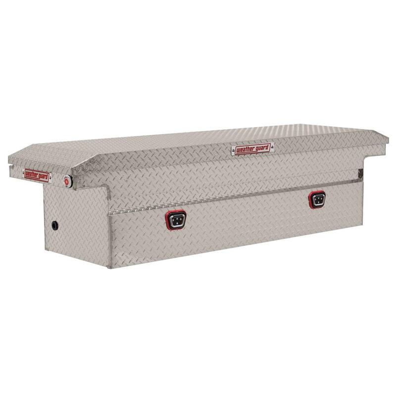 Weather Guard 72 in. Diamond Plate Aluminum Full Size Low Profile Crossover Truck Tool Box - 121-0-04