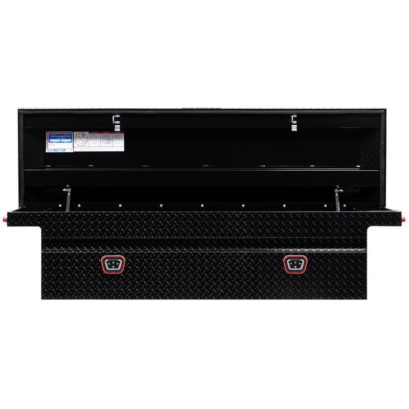 Weather Guard 72 in. Gloss Black Aluminum Full Size Low Profile Crossover Truck Tool Box - 121-5-04