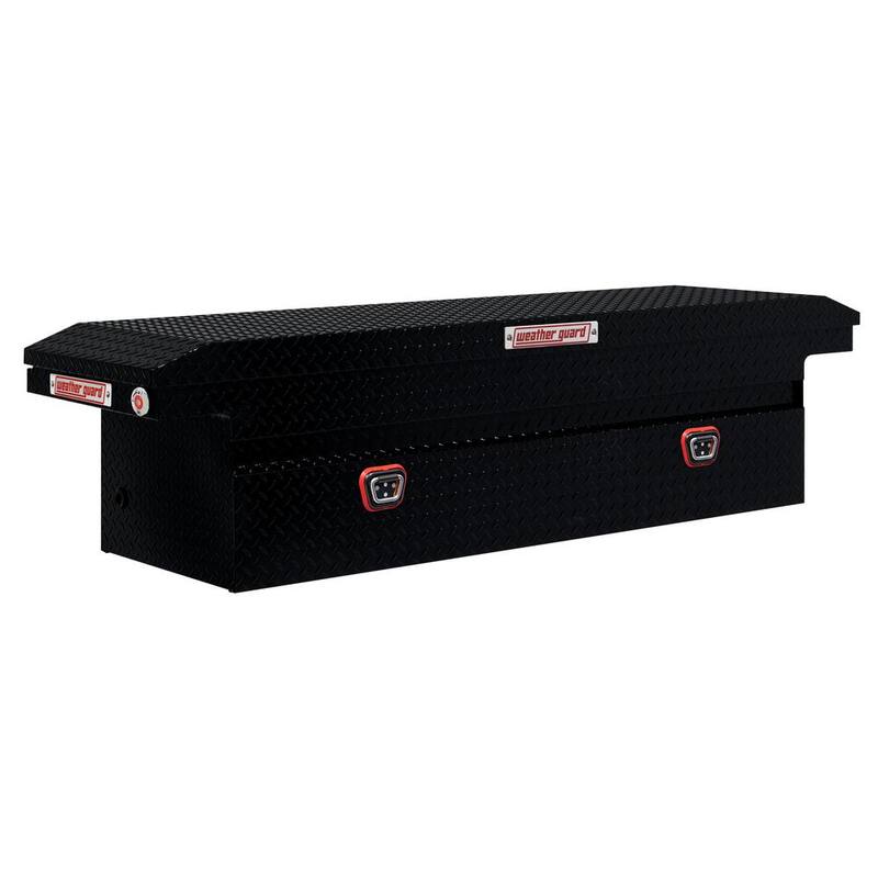 Weather Guard 72 in. Gloss Black Aluminum Full Size Low Profile Crossover Truck Tool Box - 121-5-04