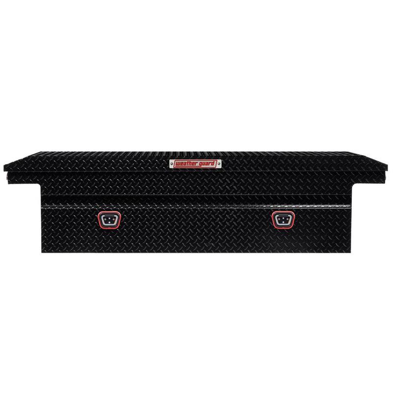 Weather Guard 72 in. Gloss Black Aluminum Full Size Low Profile Crossover Truck Tool Box - 121-5-04