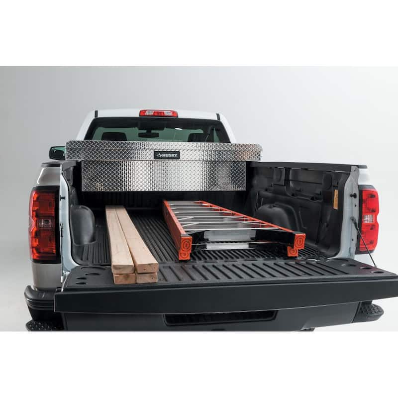 Husky 71.36 in. Diamond Plate Aluminum Full Size Crossbed Truck Tool Box - 102100-9-01