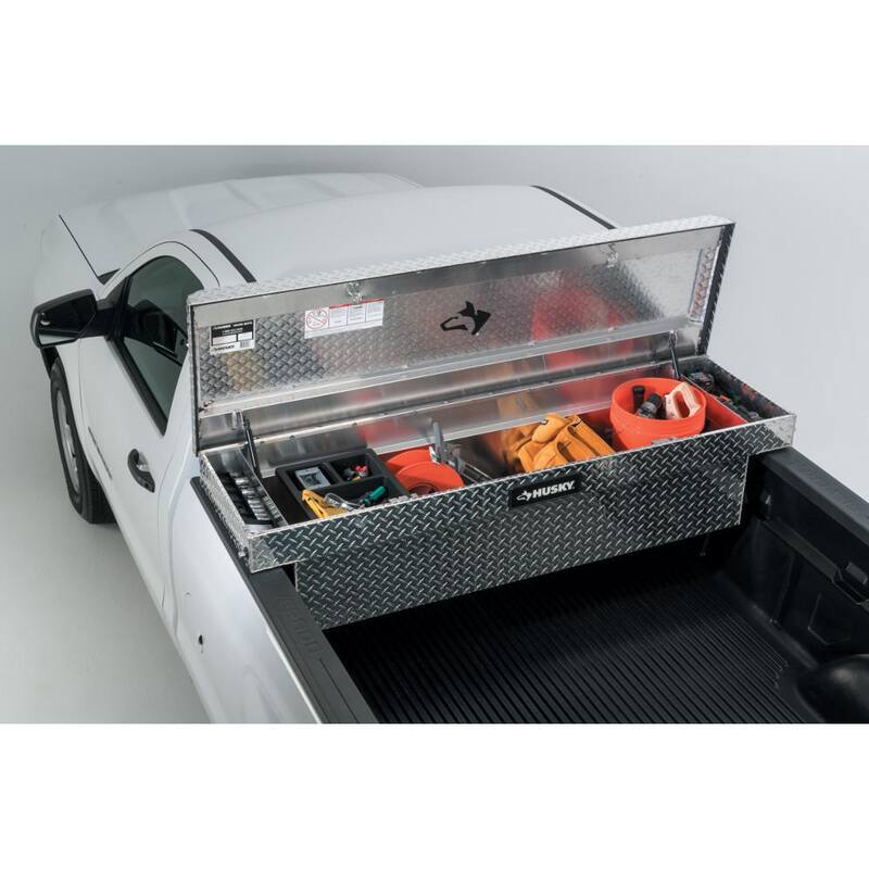 Husky 71.36 in. Diamond Plate Aluminum Full Size Crossbed Truck Tool Box - 102100-9-01