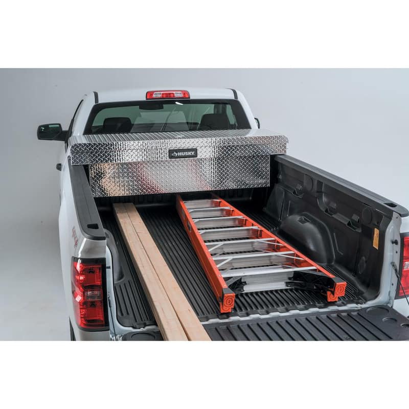 Husky 71.36 in. Diamond Plate Aluminum Full Size Crossbed Truck Tool Box - 102100-9-01