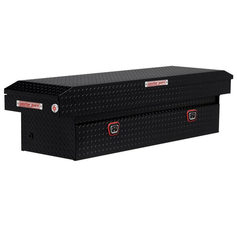 Weather Guard 72 in. Gloss Black Aluminum Full Size Crossover Truck Tool Box - 127-5-04