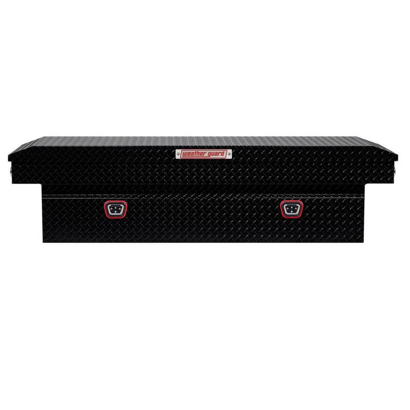 Weather Guard 72 in. Gloss Black Aluminum Full Size Crossover Truck Tool Box - 127-5-04