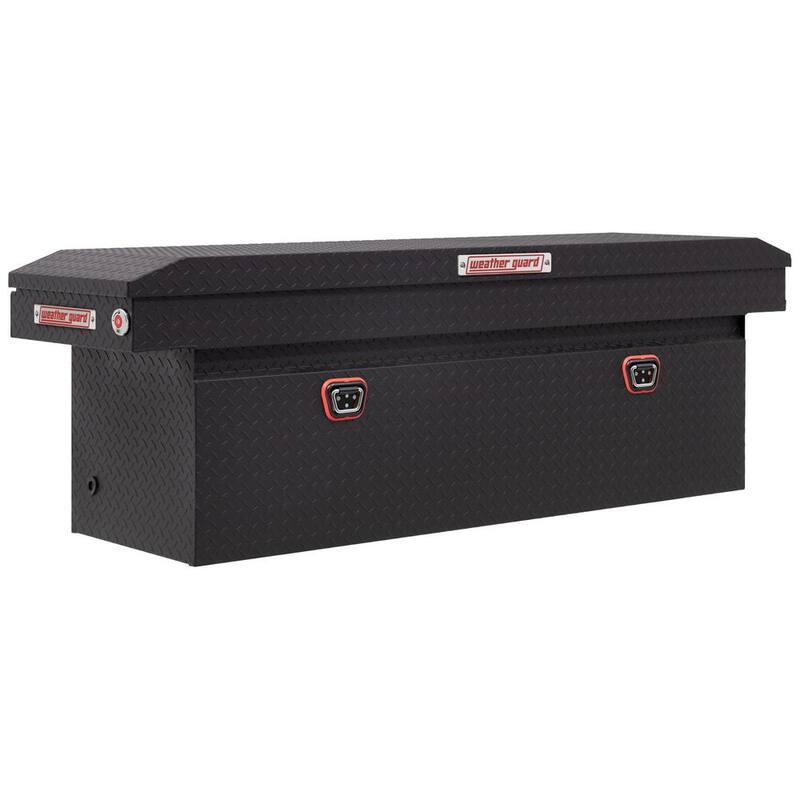 Weather Guard 72 in. Matte Black Aluminum Full Size Deep Crossover Truck Tool Box - 123-52-04