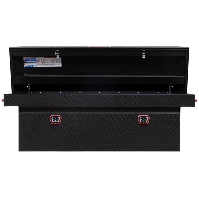 Weather Guard 72 in. Matte Black Aluminum Full Size Deep Crossover Truck Tool Box - 123-52-04