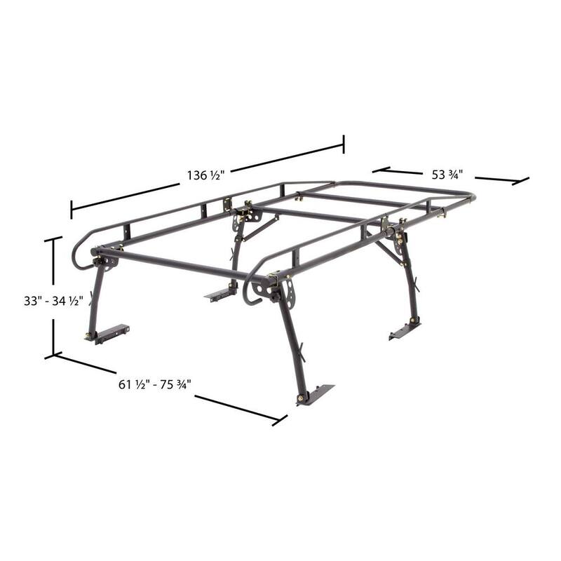 Elevate Outdoor Universal 1500 lb. Capacity Heavy-Duty Over-Cab Steel Truck Rack - UPUT-RACK-HD