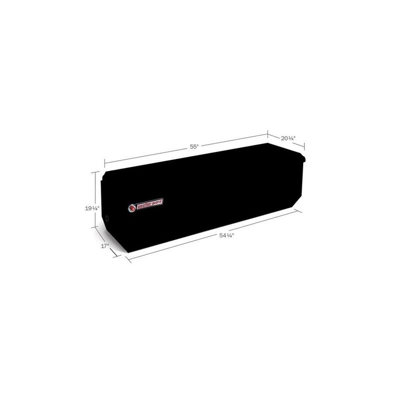 Weather Guard 55 in. Gloss Black Aluminum Full Size Chest Truck Tool Box - 654-5-01