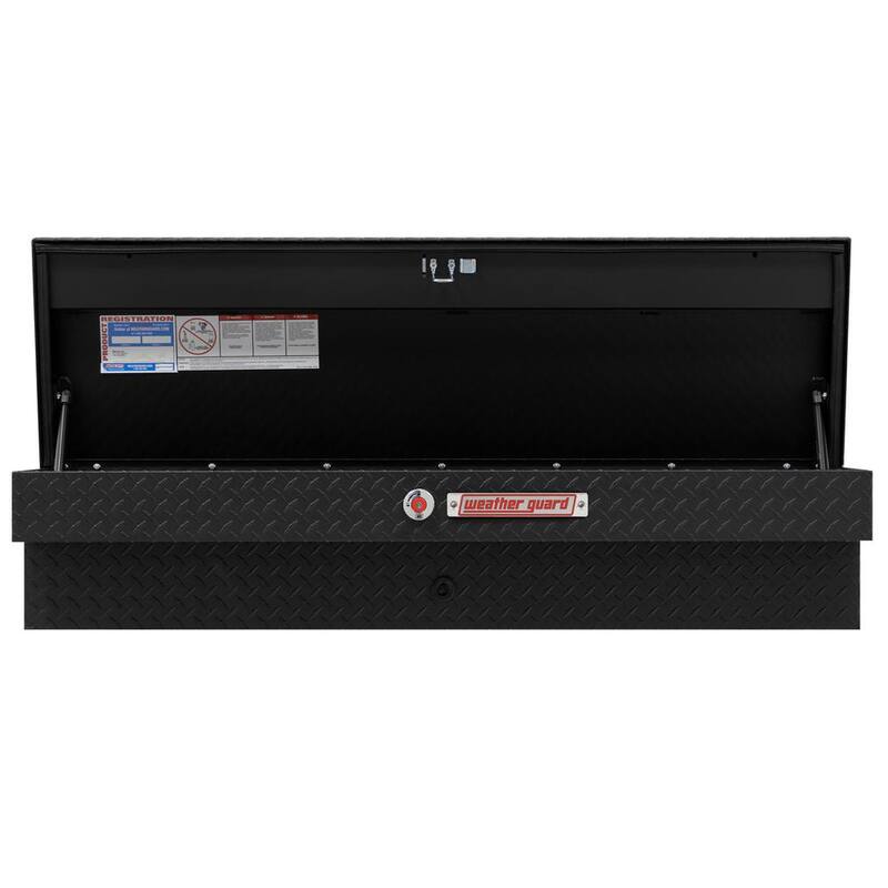 Weather Guard 56 in. Matte Black Aluminum Lo-Side Truck Tool Box - 174-52-04