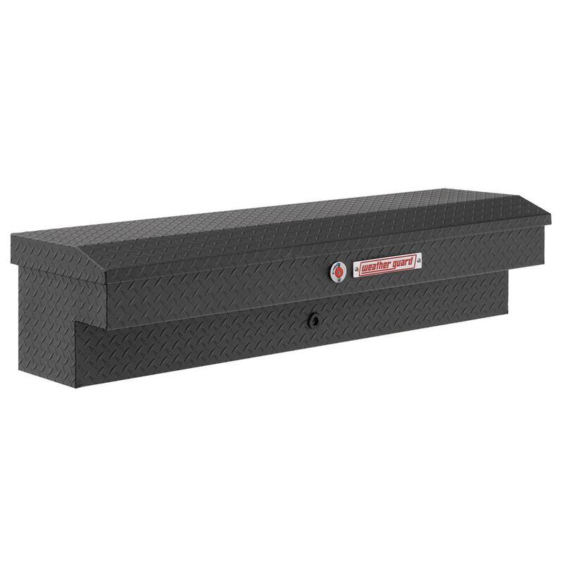 Weather Guard 56 in. Matte Black Aluminum Lo-Side Truck Tool Box - 174-52-04