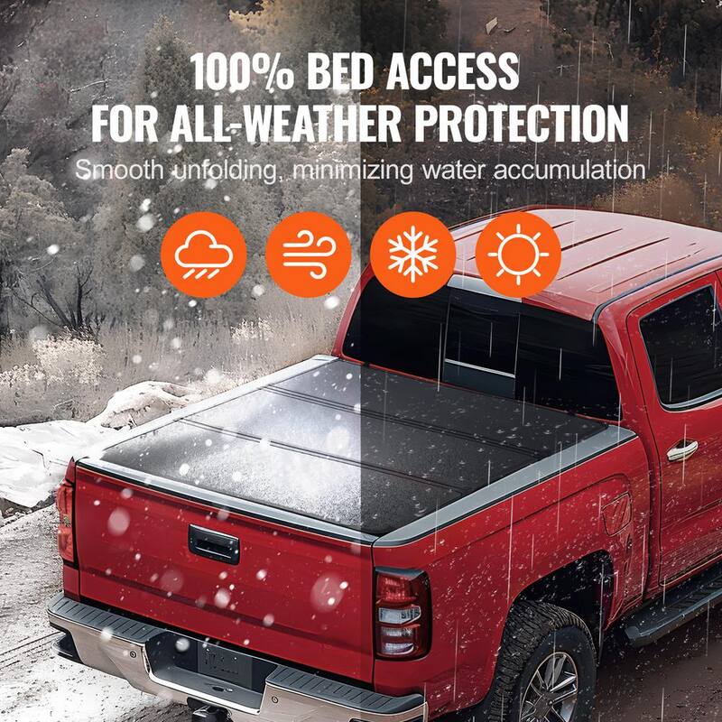 VEVOR Tri-Fold Truck Bed Tonneau Cover Compatible with 2019-2024 Chevy Silverado GMC Sierra 1500 Fit 5.8 ft.x 5.3 ft. Bed - ZDSKCHBXGZDSAPMD9V9