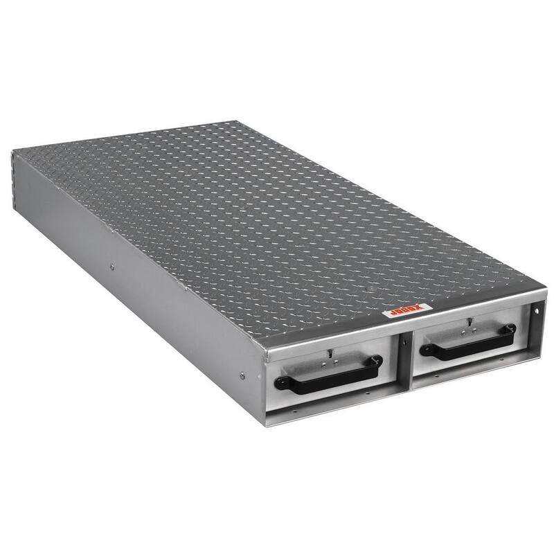Crescent Jobox 24 in. W x 6 in. H x 50 in. L 2-Drawer Long Floor Heavy-Duty Aluminum Drawer Storage - 1402980