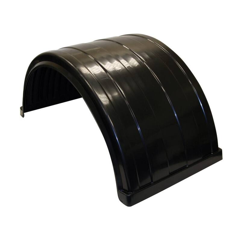 Buyers Products Company Ribbed Black Polyethylene Fender-Fits Up to 24.5 Inch Dual Rear Wheels - 8590245