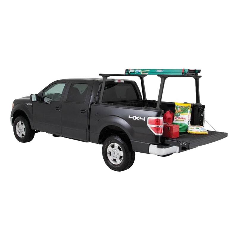 TracRac TracONE Universal Truck Bed Ladder Rack 800 lbs. Capacity Black Powder Coat Finish - 27000B