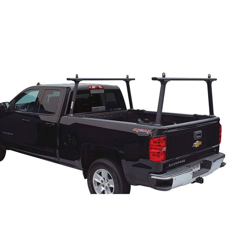 TracRac TracONE Universal Truck Bed Ladder Rack 800 lbs. Capacity Black Powder Coat Finish - 27000B