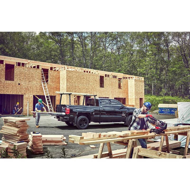 TracRac TracONE Universal Truck Bed Ladder Rack 800 lbs. Capacity Black Powder Coat Finish - 27000B