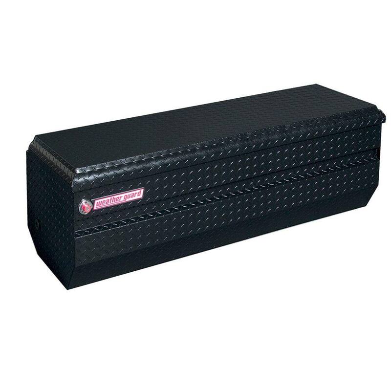 Weather Guard 62 in. Gloss Black Aluminum Full Size Chest Truck Tool Box - 664-5-01