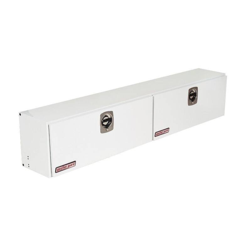 Weather Guard 90.25 in. White Steel Full Size Top Mount Truck Tool Box - 291-3-02