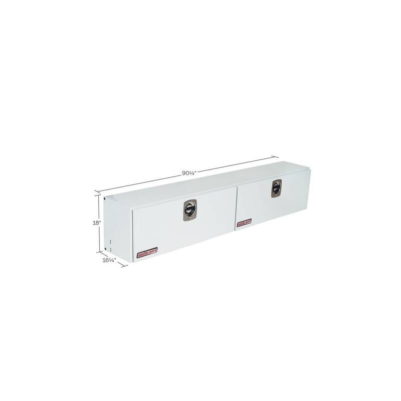 Weather Guard 90.25 in. White Steel Full Size Top Mount Truck Tool Box - 291-3-02