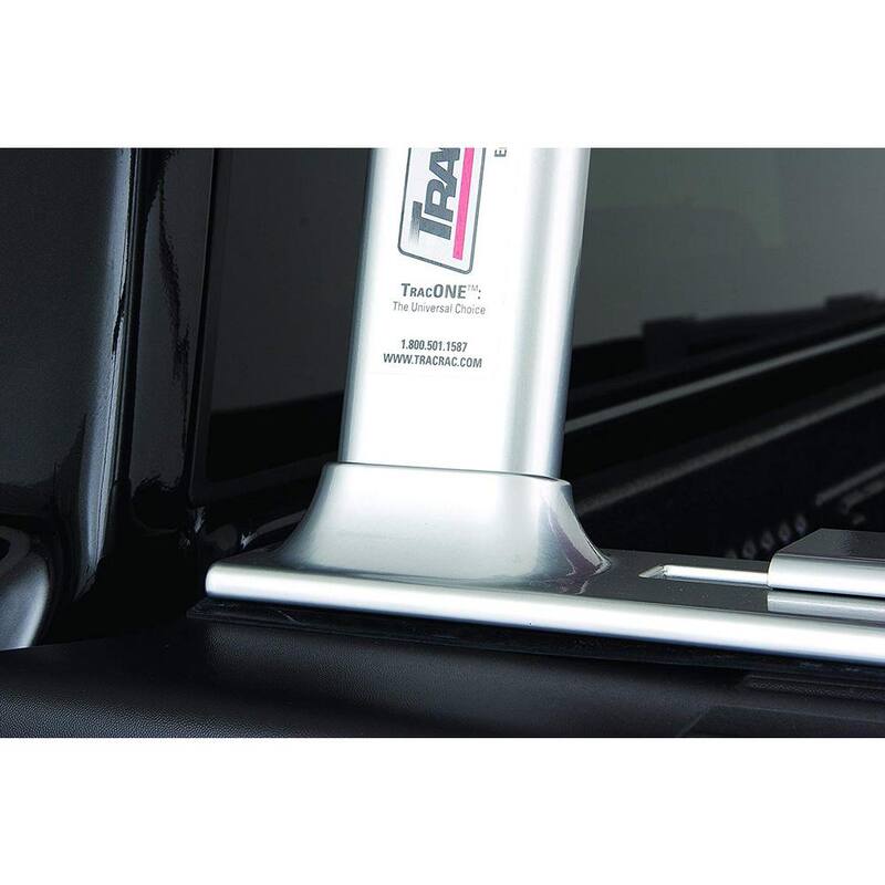 TracRac TracONE Universal Truck Bed Ladder Rack 800 lbs. Capacity Silver Powder Coat Finish - 27000-01