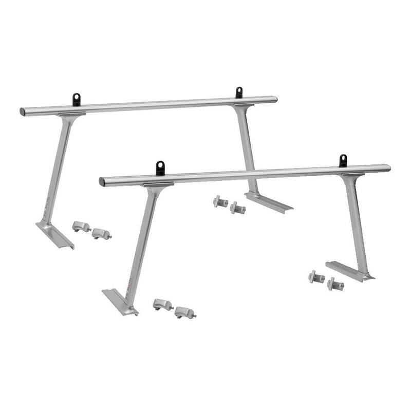 TracRac TracONE Universal Truck Bed Ladder Rack 800 lbs. Capacity Silver Powder Coat Finish - 27000-01