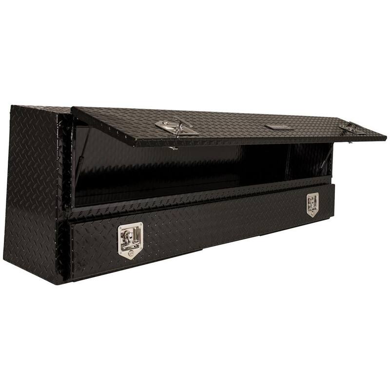 Buyers Products Company 72 in. Black Diamond Tread Aluminum Top Mount Contractor Truck Tool Box - 1725640