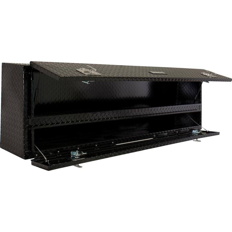 Buyers Products Company 72 in. Black Diamond Tread Aluminum Top Mount Contractor Truck Tool Box - 1725640