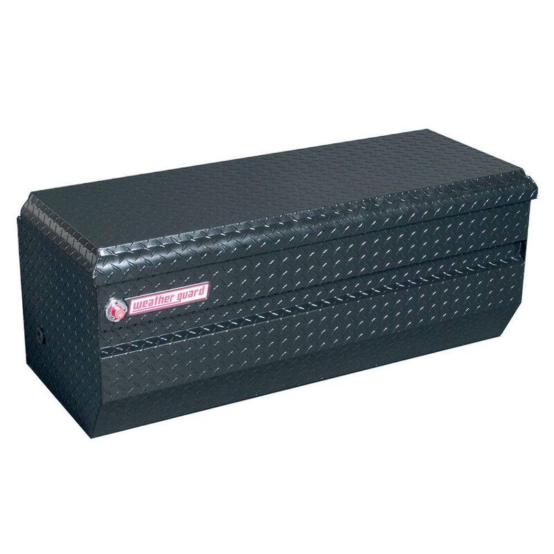 Weather Guard 47 in. Gloss Black Aluminum Full Size Chest Truck Tool Box - 674-5-01