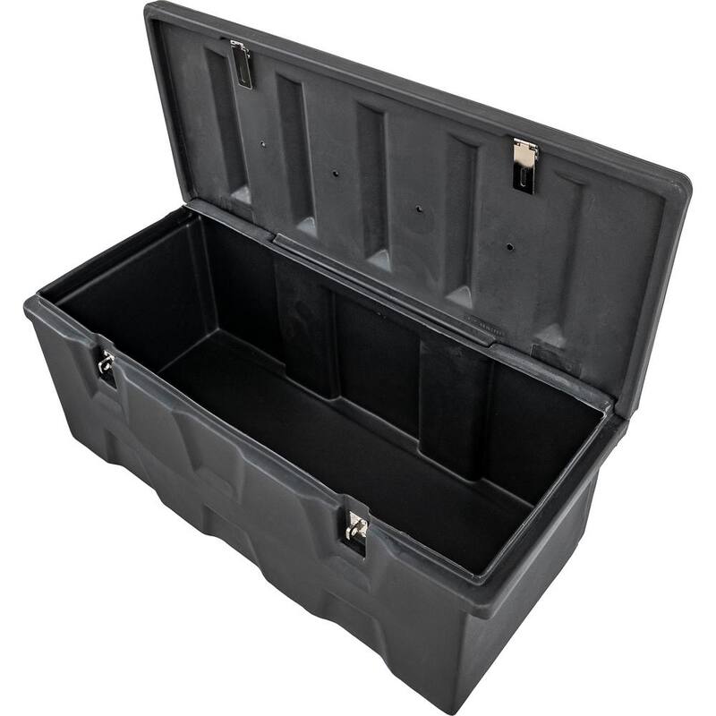 Buyers Products Company 17.25 in. x 19 in. x 44 in. Matte Black Plastic All-Purpose Truck Tool Box Chest - 1712240
