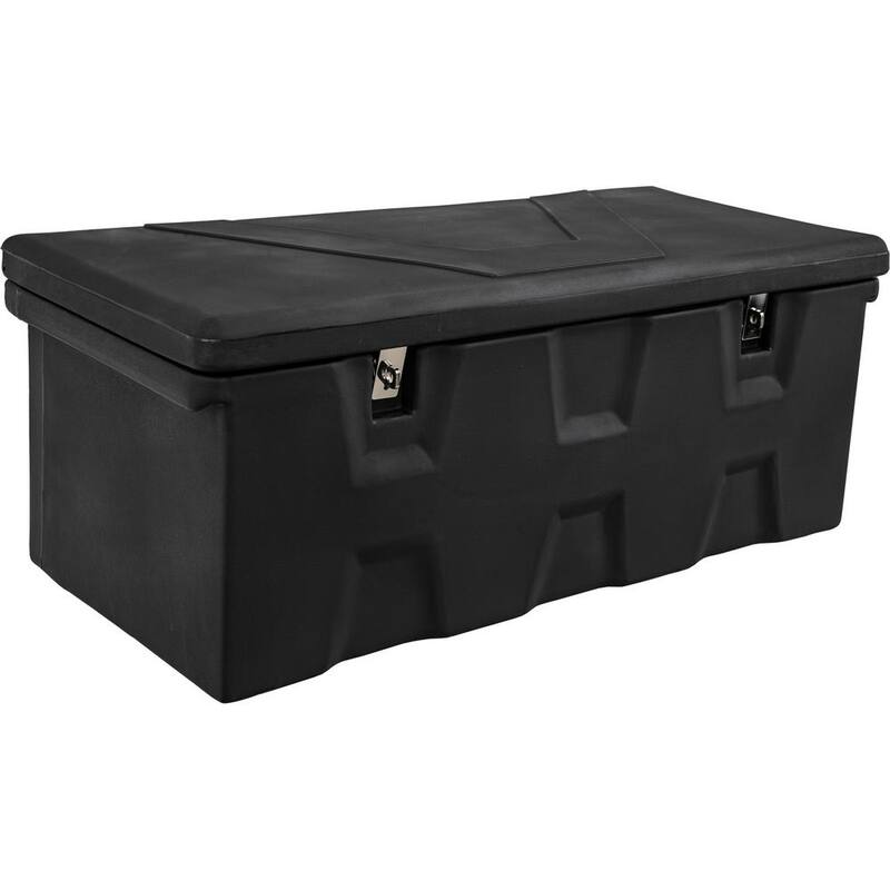 Buyers Products Company 17.25 in. x 19 in. x 44 in. Matte Black Plastic All-Purpose Truck Tool Box Chest - 1712240