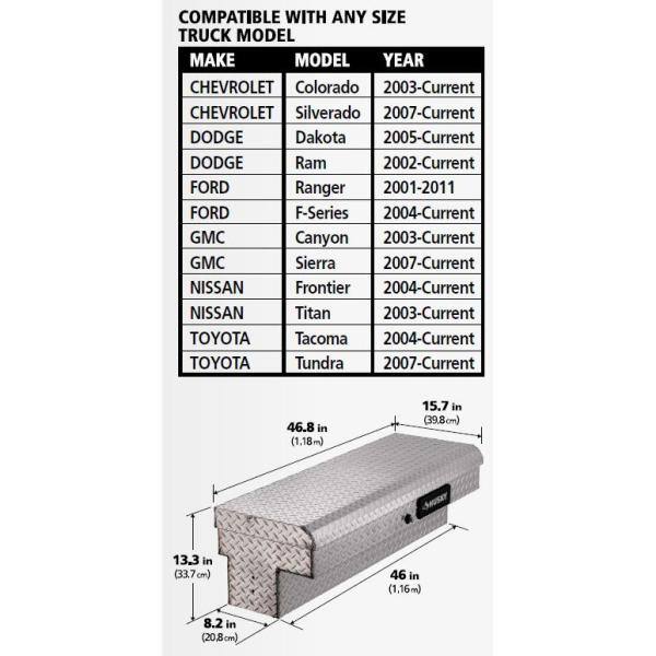 Husky 46.8 in. Aluminum Lo-Side Side Mount Truck Tool Box - 102300-9-01
