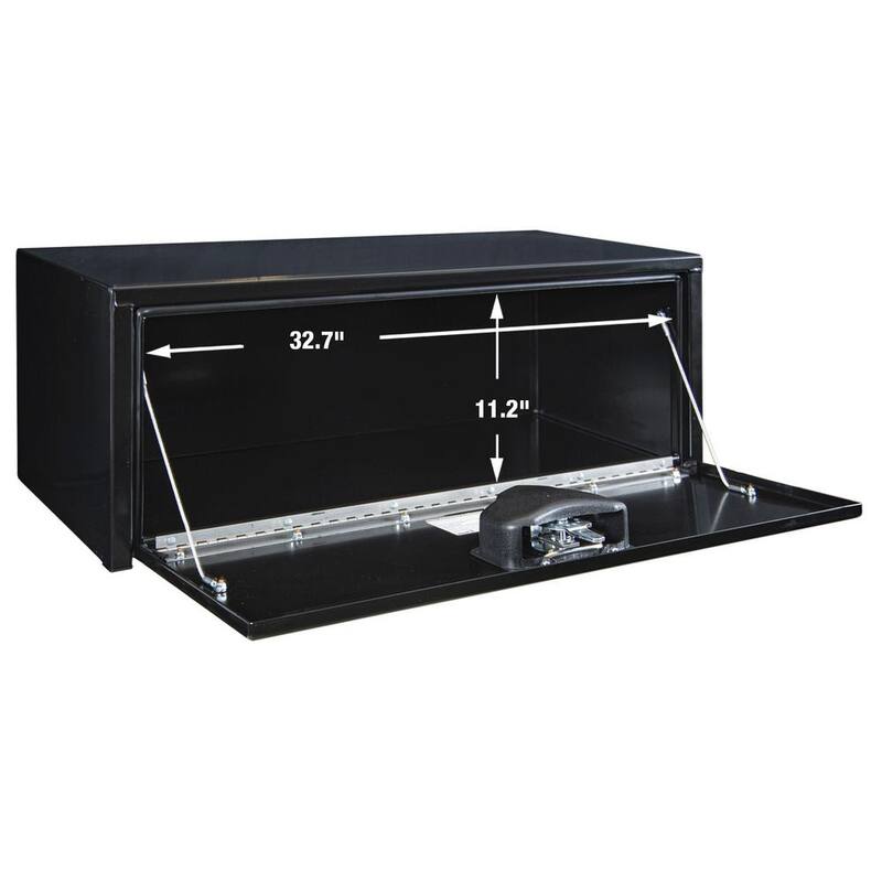 Buyers Products Company 14 in. x 16 in. x 36 in. Gloss Black Steel Underbody Truck Tool Box - 1703305