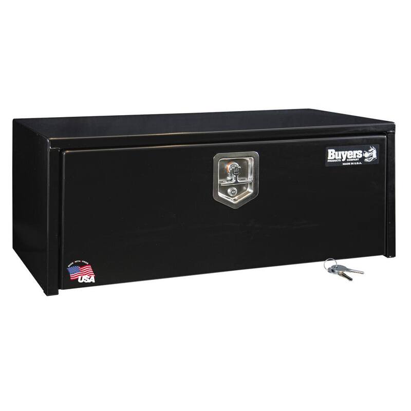 Buyers Products Company 14 in. x 16 in. x 36 in. Gloss Black Steel Underbody Truck Tool Box - 1703305