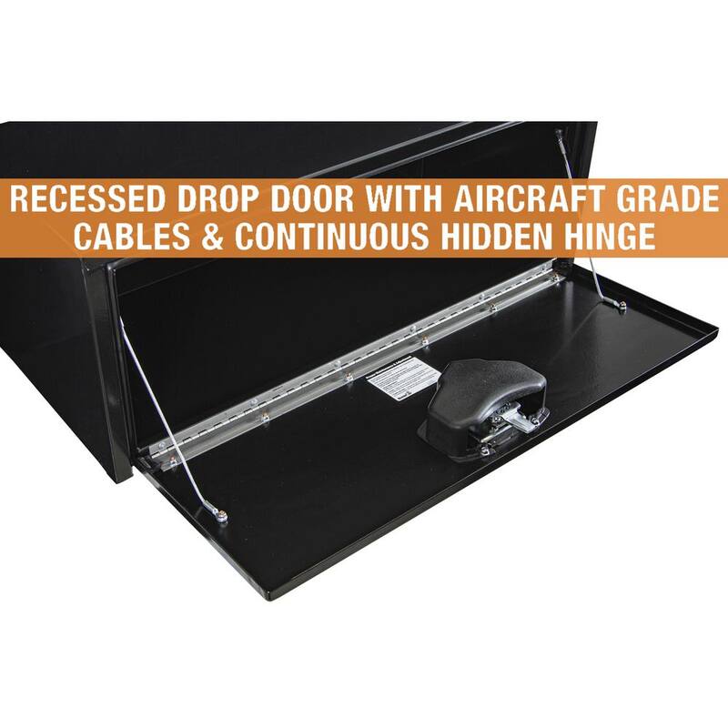 Buyers Products Company 14 in. x 16 in. x 36 in. Gloss Black Steel Underbody Truck Tool Box - 1703305