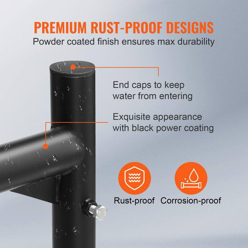 VEVOR Truck Rack 46 in. to 71 in. Extendable Truck Ladder Rack 800 lbs. Capacity Steel Ladder Rack for Kayak Surfboard Lumber - PKHJHJGXLSB511V0SV0