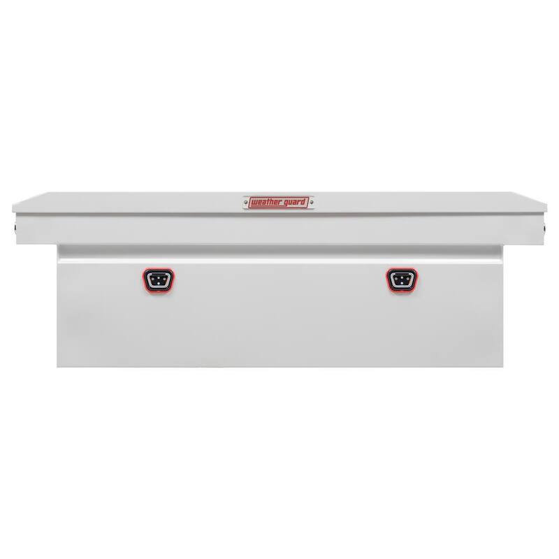 Weather Guard 72 in. White Steel Full Size Deep Crossover Truck Tool Box - 128-3-04