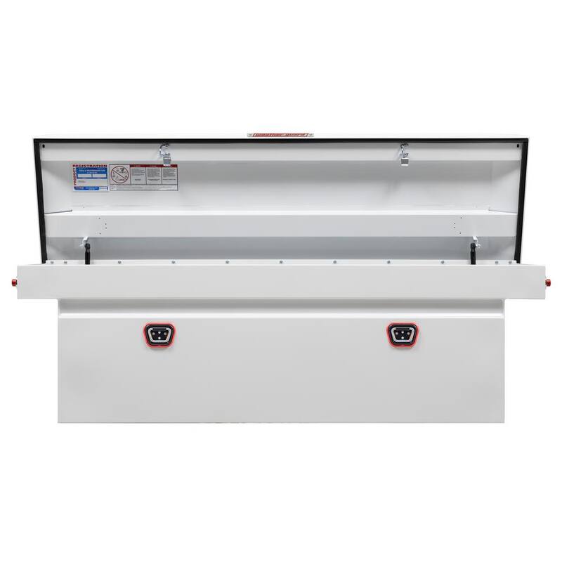 Weather Guard 72 in. White Steel Full Size Deep Crossover Truck Tool Box - 128-3-04
