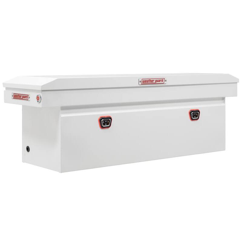 Weather Guard 72 in. White Steel Full Size Deep Crossover Truck Tool Box - 128-3-04