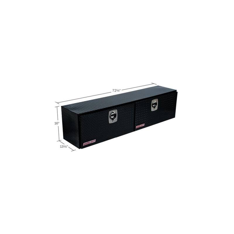 Weather Guard 72.25 Gloss Black Aluminum Full Size Top Mount Truck Tool Box - 372-5-02