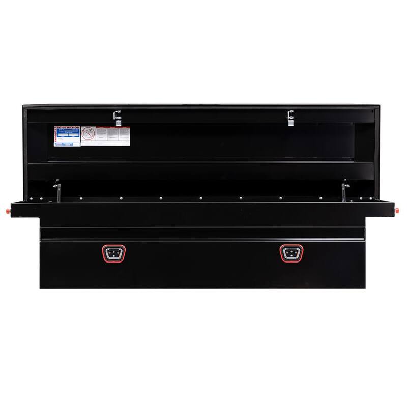 Weather Guard 72 in. Gloss Black Steel Full Size Low Profile Crossover Truck Tool Box - 120-5-04