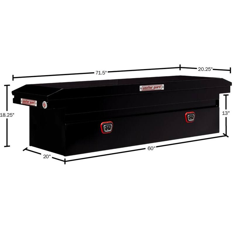 Weather Guard 72 in. Gloss Black Steel Full Size Low Profile Crossover Truck Tool Box - 120-5-04